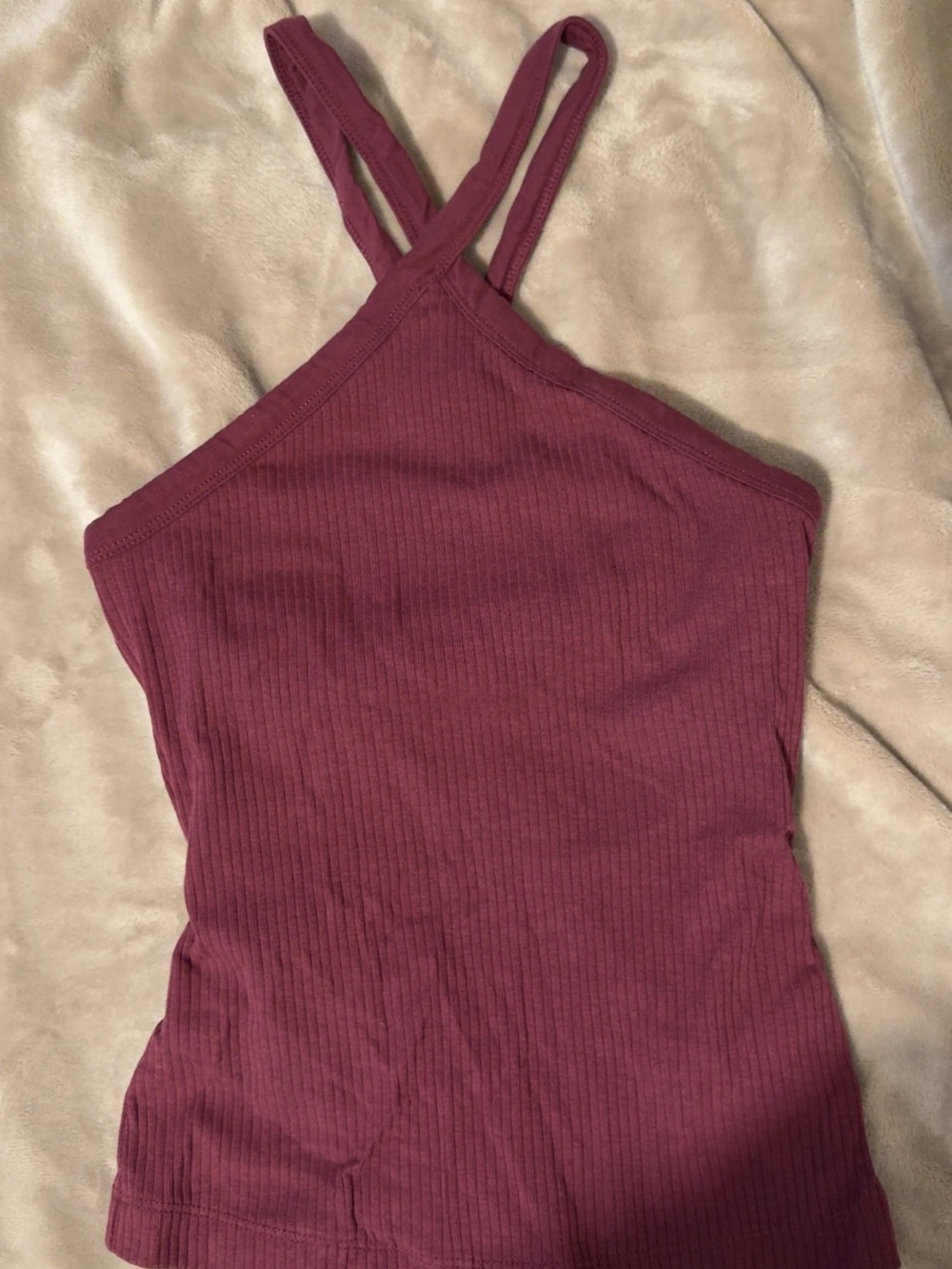 Old navy cross over plum halter tank top